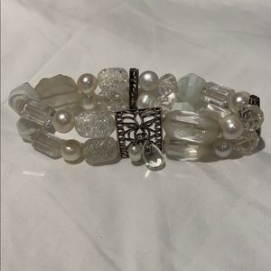 Silpada white beaded bracelet
